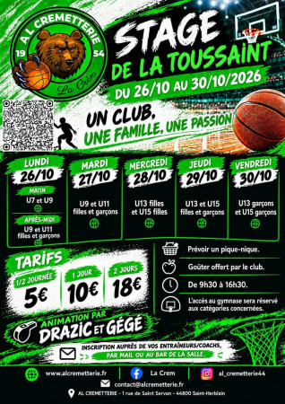 Stage de La Toussaint