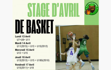 Stage de Basket – Vacances d’Avril